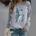 thumbnail image 2 of HongQid Crewneck Pullover Shirts Women Long Sleeve Cute Cat Sweatshirts Graphic Clothing Gift, 2 of 5