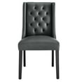 thumbnail image 6 of Side Dining Chair, Grey Gray, Vegan Leather, Kitchen Cafe Bistro Hospitality Restaurant, Modern Contemporary HB32931, 6 of 8