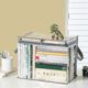 thumbnail image 3 of Caja de libros plegable para dormitorio de estudiantes, organizador de libros para aula, transparente, impermeable, caja de almacenamiento organizadora de libros para el hogar, 1 Uds., 3 of 5