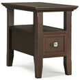 thumbnail image 3 of Simpli Home Acadian 14 inch Wide Solid Wood Transitional Narrow Side Table with Drawer in Brunette Brown, 3 of 13