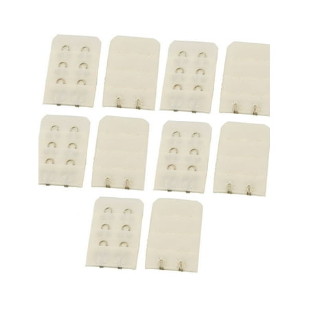 

Allegra K Women s Beige 2 Hooks 3 Row Bra Strap Extender