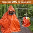 thumbnail image 2 of Emergency Poncho For All Outdoor Adventures, Survival Blanket Retains Body Heat, Durable Lightweight Emergency Survival Gear, Portable Outdoor Accessories (2PCS), 2 of 5