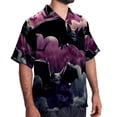 thumbnail image 2 of Bats Men's Short Sleeve Button Down Spread Collar Beach Shirts, 2 of 6