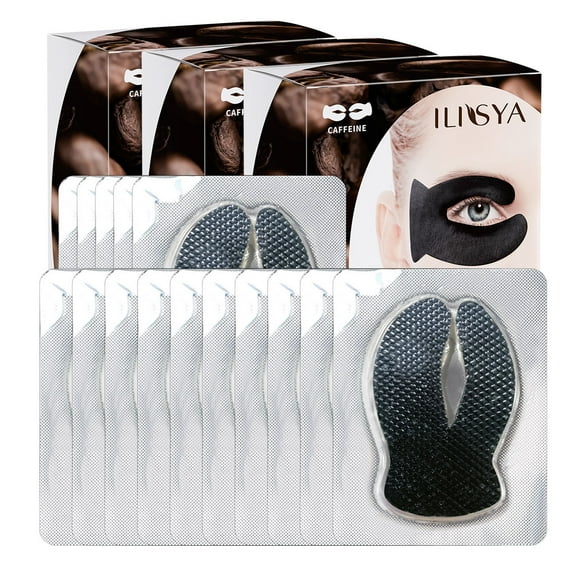 Caffeine sleep Eye Patches, Gel Under Eye Mask for Dark Circles - Puffiness - Eye Bags - Dry Eyes, Under Eye Treatment, Eye Patches Skincare for Adults, 15 Pairs, 3 Boxes