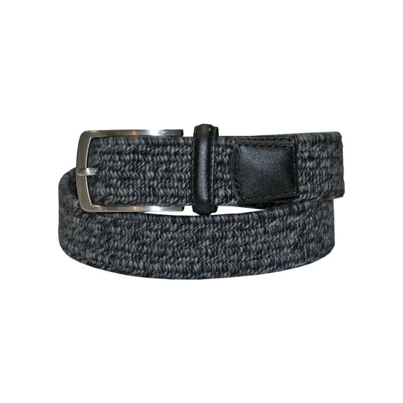 Greg Norman Golf Men's Heather Braided Stretch Fit Belt, 38" Dark Gray -