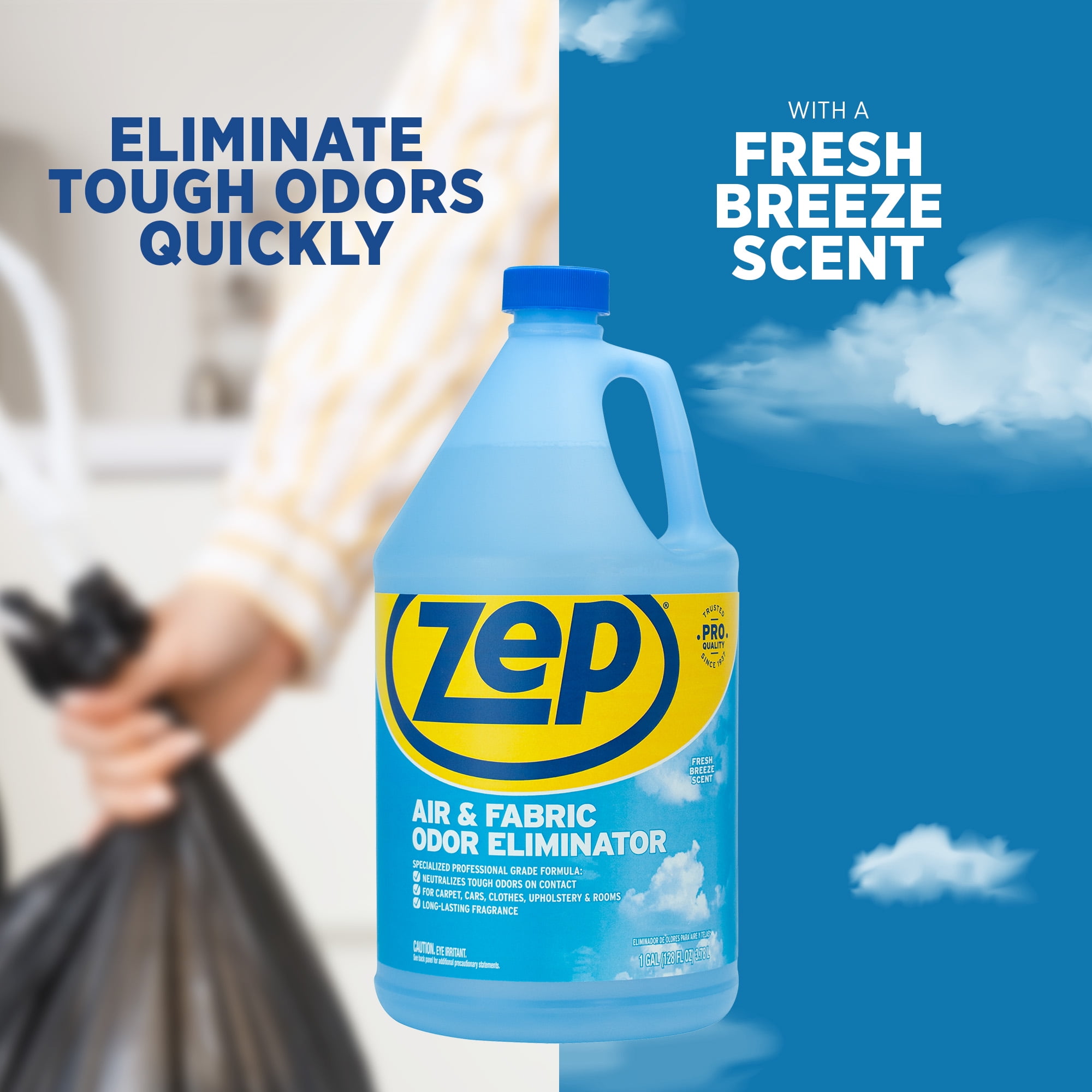 Zep Air and Fabric Odor Eliminator, 128 oz, Refresh Your Zep Air and Fabric Odor Eliminator, 128 oz, Refresh Your
