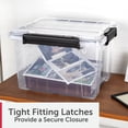 thumbnail image 4 of (2 pack) Sterilite Gasket Box, 34 Quart WaterProof Clear Plastic Storage Bin with Lid, Gasket Seal and Durable Latches, Black, 4 of 12