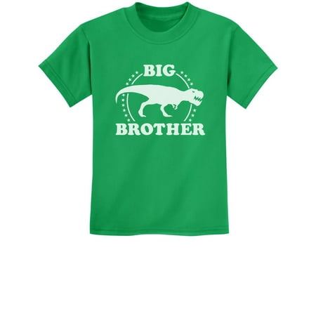 

Big Brother Shirt Gift For Elder Sibling Trex Raptor Kids T-Shirt 3T Green