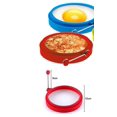 thumbnail image 4 of 5 piezas de moldes para tortillas de silicona, anillo para huevos para panqueques, molde para tortillas de silicona de grado alimenticio, resistente a la temperatura -40℃~230℃, adecuado para tortilla, 4 of 5