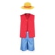 thumbnail image 4 of Disfraz de Luffy para cosplay, pieza de anime, abrigo, pantalones, sombrero para niños, ropa de playa, fiesta de carnaval, Halloween, juego de rol, 4 of 5