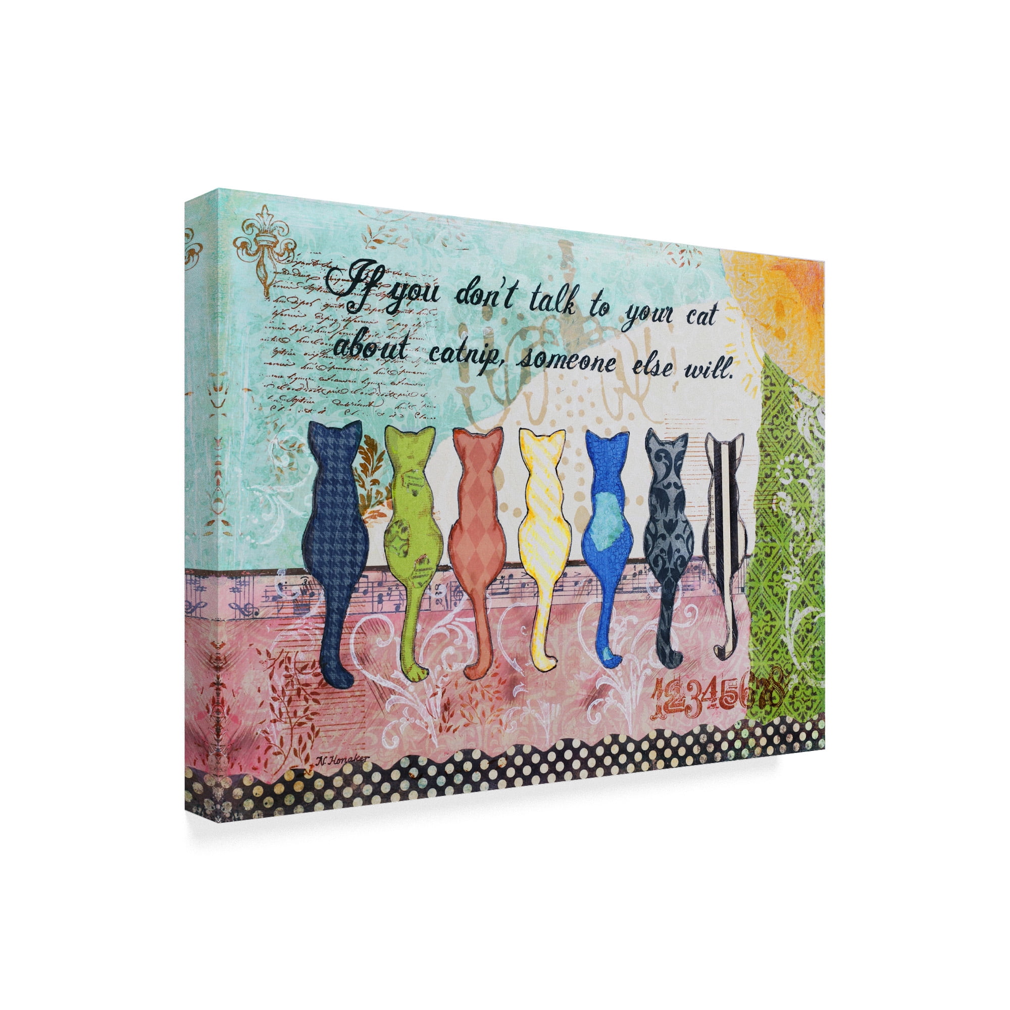 Cat Talk' Canvas Art by Let Your Art Soar
