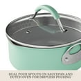 thumbnail image 6 of The Pioneer Woman Sutton 17-Piece Ceramic Cookware Set with Strainer Lids and Cookie Sheet with Rack, Green, 6 of 20