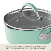 The Pioneer Woman Sutton 17-Piece Non-Stick Aluminum Cookware Set, Pots and Pans w/Bakeware & Utensils, Green