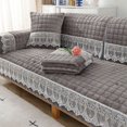 thumbnail image 1 of REK Soft Flannel Sofa Cover With Lace Trim Stretchable Couch Protector For Living Room Furniture Comfortable And Durable, 1 of 6