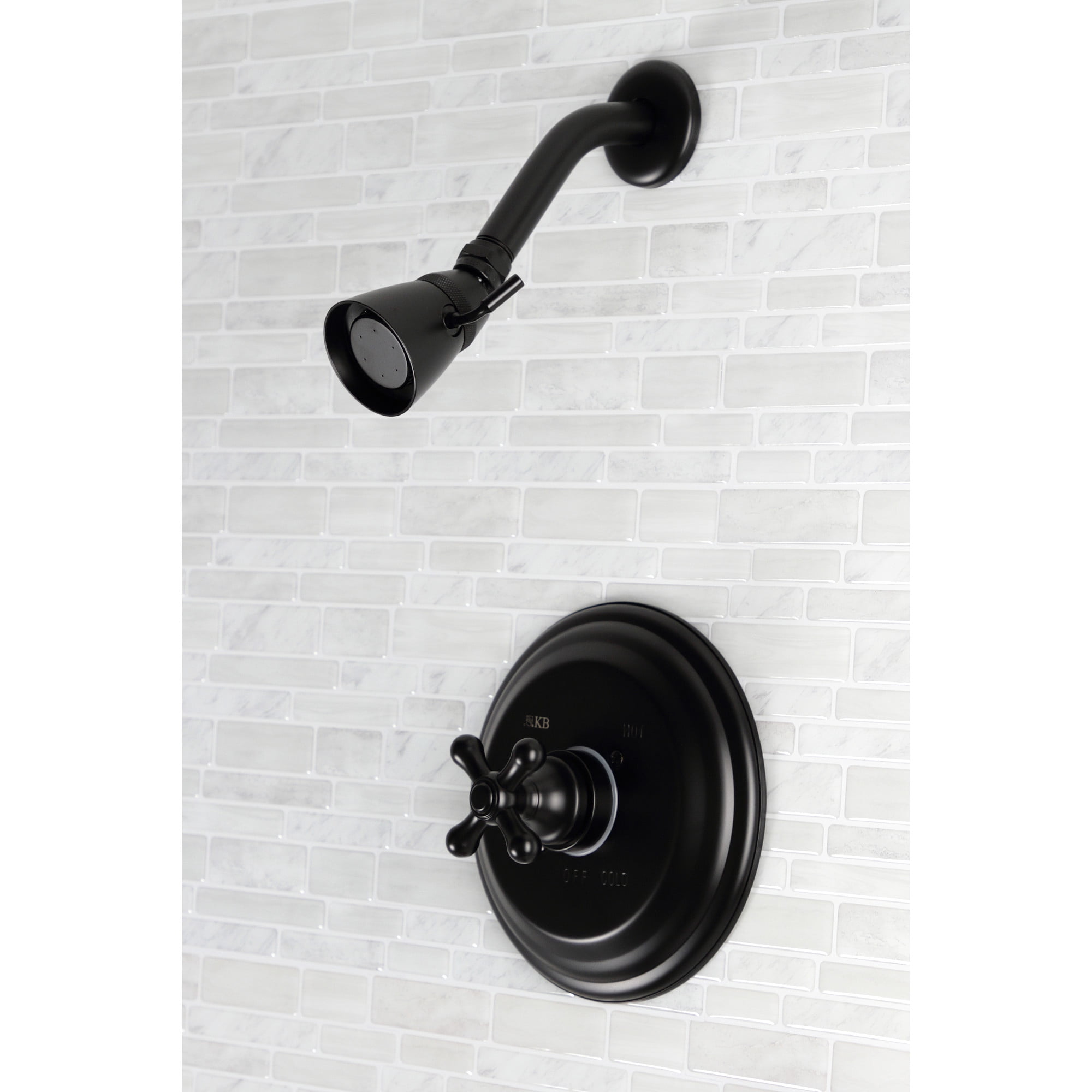 Kingston Brass KB3630AXSO Restoration Single-Handle Pressure Balanced Shower Faucet, Matte Black