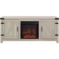 thumbnail image 1 of 58" Rustique Moderne Ferme Cheminée TV Stand en Pierre Gris, 1 of 4