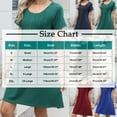 thumbnail image 3 of Timegard Dresses for Women Summer Scoop Neck Short Sleeve Pleated Loose Comfy Casual Dresses Pocket, 3 of 8
