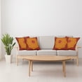 thumbnail image 4 of Ambesonne Mandala Throw Pillow Cover 4 Pack, Aztec Style Painting Vivid, 16", Dark Yellow and Paprika, 4 of 5