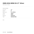 thumbnail image 3 of 2009-2016 BMW Z4 17" Silver OEM Factory Wheel Rim 36116785240, 3 of 3