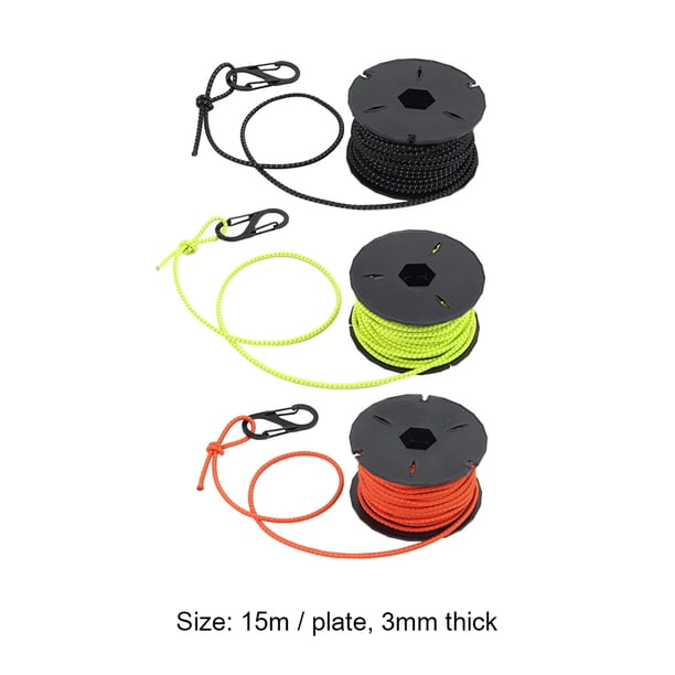 Cuerda De Tienda Al Aire Libre Cuerda elástica para tienda de campaña con dosel 15 m cordón de Paracord reflectante con mosquetón Sywqhk Para Estrenar