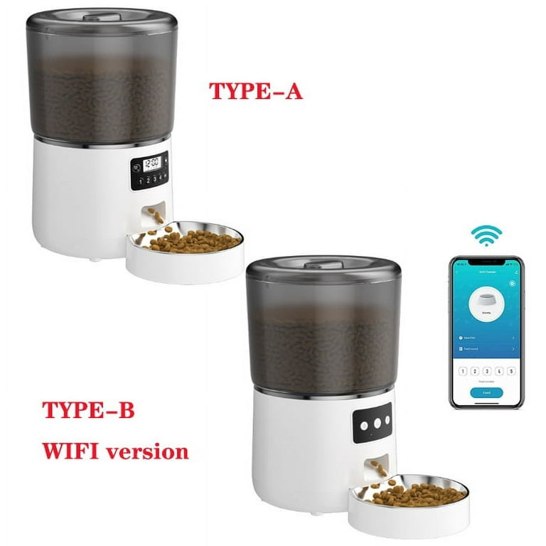PETULTRA Automatic Cat Feeders, Timed Dog Feeder 4L Programmable Control  1-6 Meals Pet Dry Food Dispenser with Desiccant Bag for Cats and Small  Medium