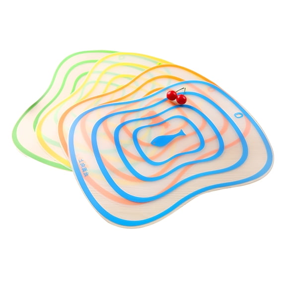 ACDANC 4 Pcs Kitchen Plastic Chopping Block Cutting Board Non-slip Frosted Breadboard,L