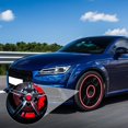 thumbnail image 3 of 4pcs Reflective Vinyl Car Wheel Rim Stickers Decal Stickers Universal Accessories for Bumper Fender (Red), 3 of 4