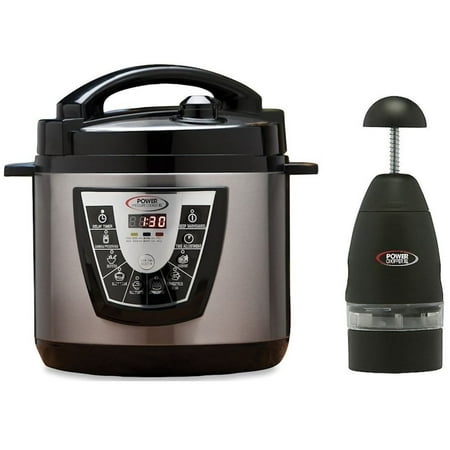 Power Pressure Cooker XL 10 QT Electric Canner As Seen on TV Bonus Pack Chopper