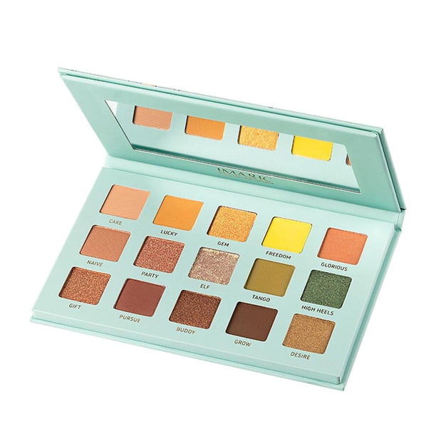 15 colores mate paleta de sombra de ojos mezclable polvo de sombra de sombra de Verde Yuyangstore Paleta de sombras de ojos de maquillaje