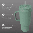 thumbnail image 4 of TAL 40oz Stainless Steel Hudson Tumbler with Straw, Sage, 4 of 10