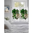 thumbnail image 3 of St. Patrick's Day Bathroom Window Curtain, Spring Shamrock Leaf Gold Love Lucky Green Light Filtering Coffee Kitchen Curtains, Bedroom Living Room Curtains 2 Panel 84"x45", 3 of 6