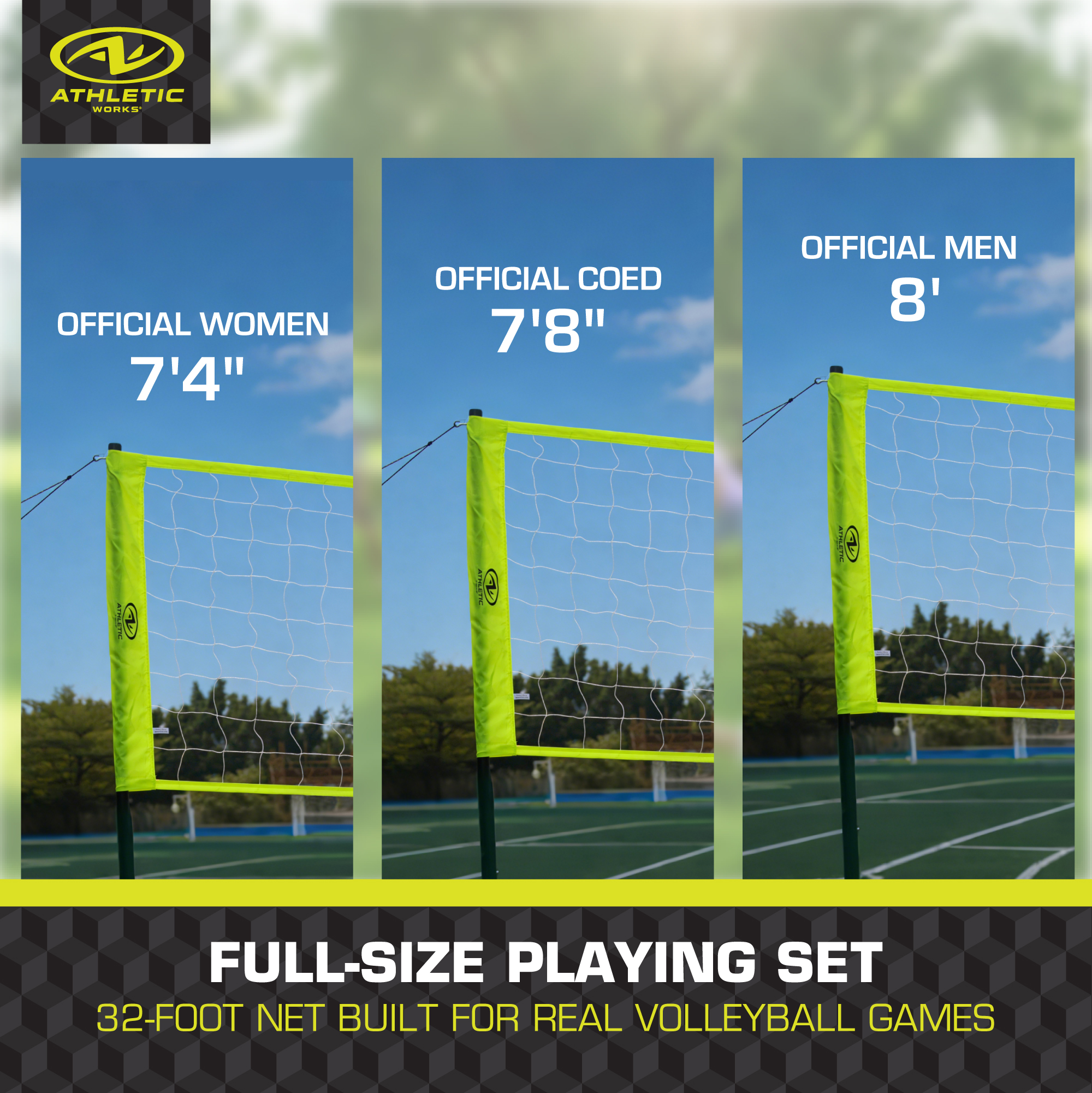 Athletic Works Volleyball Net Set with Ball photo 8
