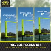 Athletic Works Outdoor Volleyball and Net Set with Ball and Pump