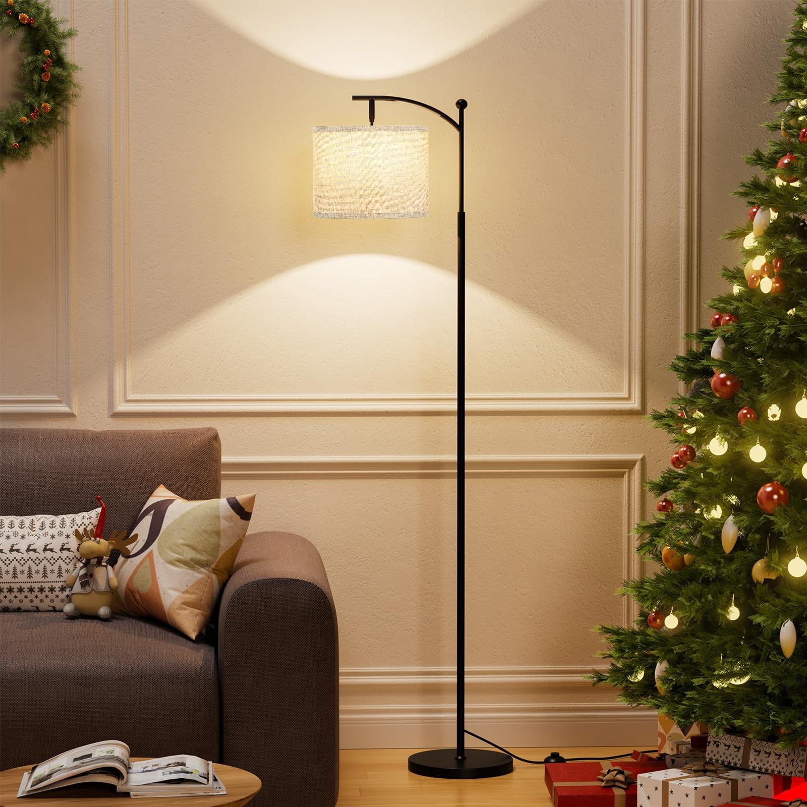 60 inches Grey & Black Floor Lamp for Living Room Bedroom Office Classroom Dorm