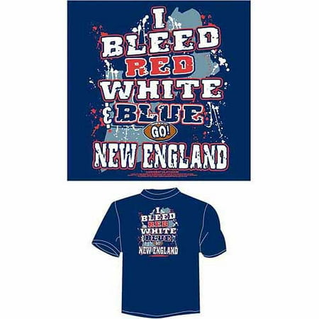 New England Football "I Bleed Red, White and Blue" T-Shirt, Blue