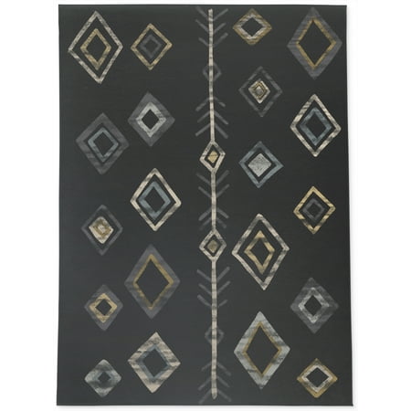 

SCATTERED GEMS CHARCOAL Kitchen Mat By Kavka Designs