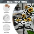 thumbnail image 5 of FKELYI Cow Sunflower Print Office Chair Cover Stretch Fabric Computer Chair Slipcover Washable Anti-Dust Rotating Chair Protector for Boss Chair Home Decoration, Small, 5 of 6
