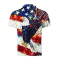 thumbnail image 5 of Men's Short Sleeve 4th of July Print Henley T-Shirt – Patriotic Independence Day Graphic Tops Summer Casual Wear Men'S Patriotic Henley Tshirt, 5 of 5