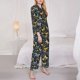 thumbnail image 3 of Balery Flowers Butterfly Conjunto de Pijama con Estampado para Mujer, Conjunto de Dos Piezas con Manga Larga, Ropa de Dormir Suave con Bolsillos, Pijamas Cómodos-Small, 3 of 7