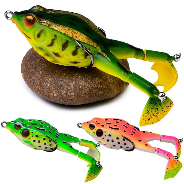 Toasis Topwater Frog Fishing Lures Soft Plastic Baits for Snakehead Bass  Pike Musky in Freshwater Saltwater, Weighs 3/8 Qz 2.2 Inch Length Assorted  Colors Pack of 8pcs : : Sporting Goods