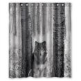 thumbnail image 1 of Cortina de ducha ABPHQTO Lobo en el Bosque Impermeable 150x180 cm, 1 of 2