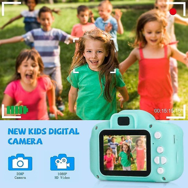 Cámara para niños, Mini cámara digital recargable para niños Regalos de videocámara a prueba de golpes por 3-8 años Bo