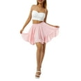 thumbnail image 3 of Seyurigaoka Women's Sexy A-Line Skirt, Solid Color High Waist Ruffled Short Mini Skirt Clubwear, 3 of 9