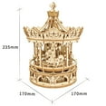 thumbnail image 3 of Bangcool 337PCS Merry Go Round 3D Puzzle DIY Funny Wood Music Box Kit Developmental Toy, 3 of 10