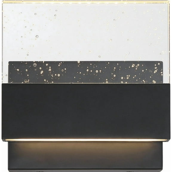 62/1512 Nuvo Lighting Ellusion-15W 1 LED Medium Wall Sconce-7.25 Inches Wide by 7 Inches High-Matte Black Finish