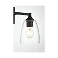thumbnail image 4 of Living District Gianni 2-Light Iron & Glass Bath Sconce in Black/Clear, 4 of 6