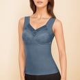 thumbnail image 2 of PEASKJP Débardeurs Basiques pour Femmes Col Rond Sans Manches Côtelé Été Haut Cami Décontracté, Bleu TG, 2 of 4