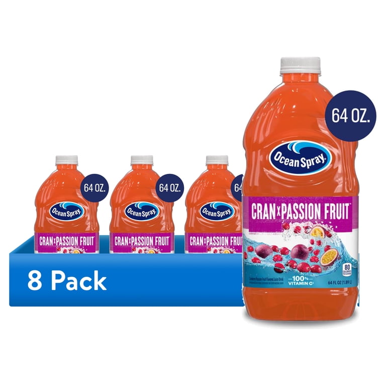 Ocean Spray Cran X Passion Fruit Juice Drink, 64 fl oz, 8 Pack photo 1