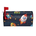 thumbnail image 2 of Lsque Spaceships and Stars Mailbox Cover Standard Size ,Magnetic Mailbox Covers Post Wraps Letter Box Cover -21x18 in, 2 of 9
