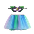 thumbnail image 1 of HUITKMM Girls Skirt Kids Girls Dance Party Skirt Ballet Skirts Blinder Set 9-11 Years, 1 of 3